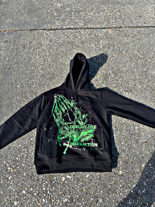 DISCIPLINE vs DISTRACTIONS prayer hands hoodie