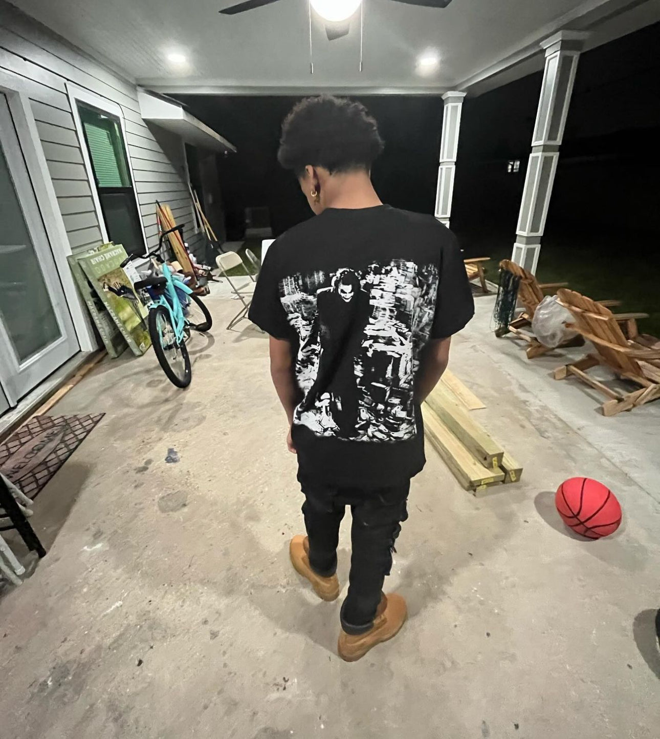 "DISCIPLINE VS DISTRACTIONS" JOKER TEE GRAY/BLACK